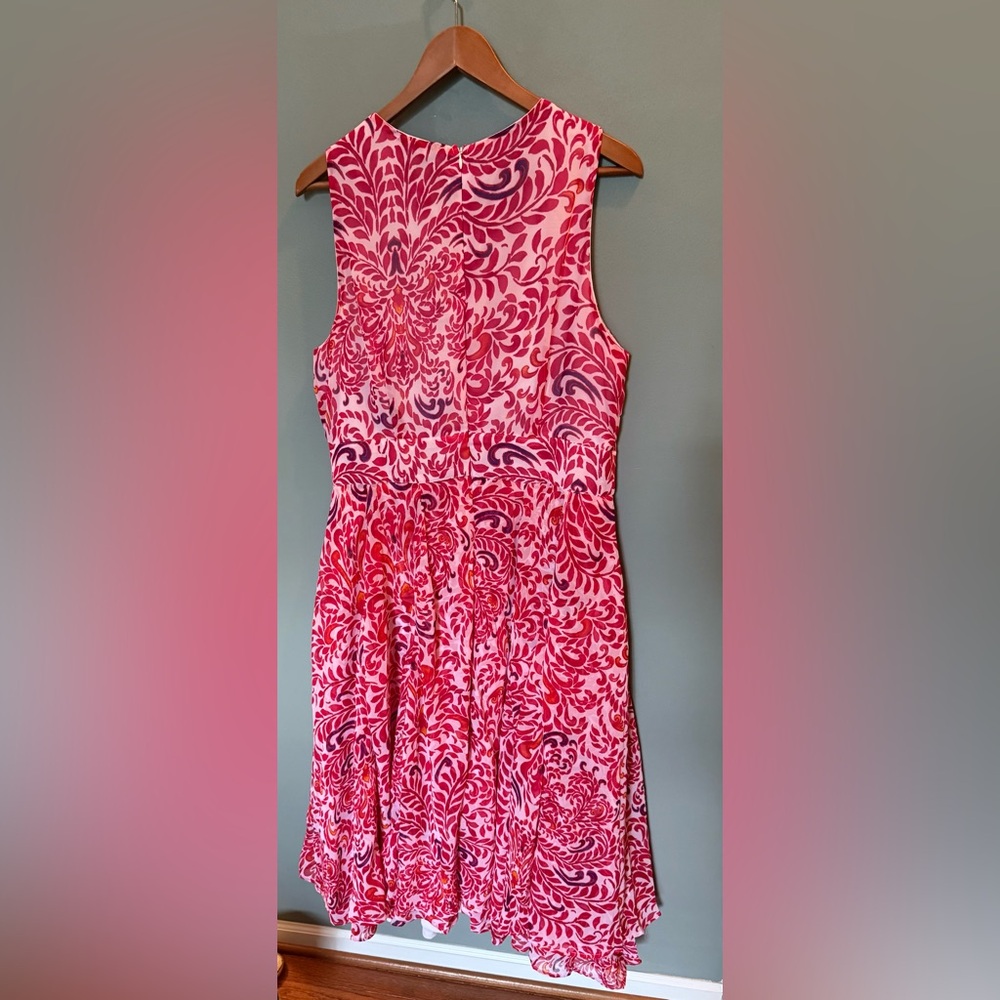 Jessica London Women's Plus Size Georgette Flyaway Pink Floral Maxi Dress 18W - Picture 6 of 12